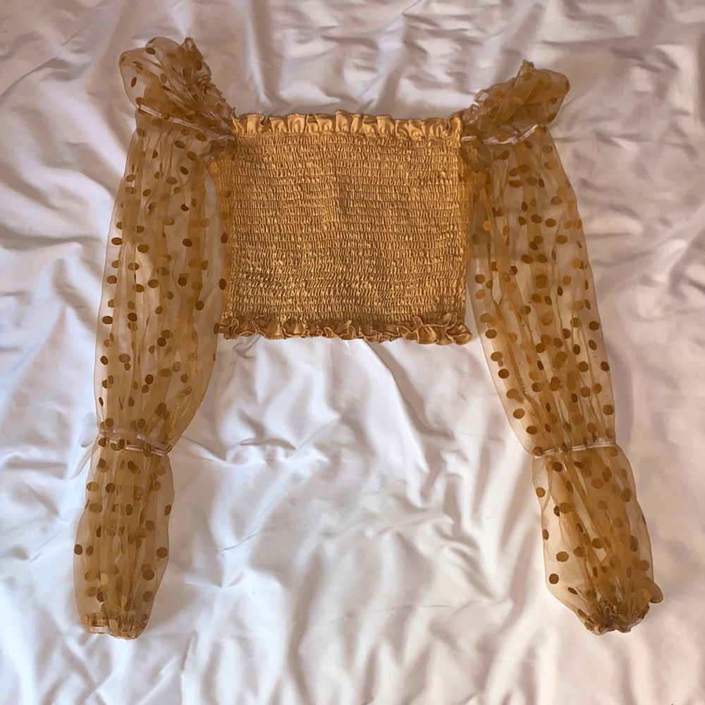 Tan/Brown Longsleeve Top (S/M)